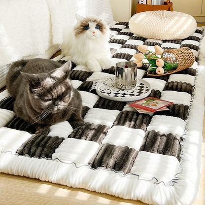 Autumn and winter plush bedside mat anti-skid chenille Mantou mat bedroom tatami sleeping carpet