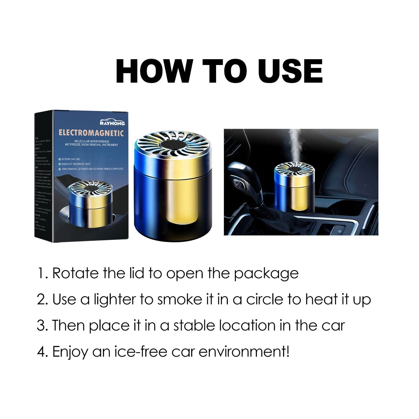 Deicer Car Glass Deicer Snow Removal Tool Quick Portable Car Window Deicer