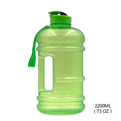 2.2L Gym Large Capacity PETG Sports Bottle Plastic Dumbbell Water Bottle Portable Bucket Cup
