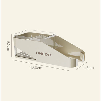 Cream hair dryer storage rack, non perforated wall mounted bathroom hair dryer rack, hair dryer holder, bathroom rack