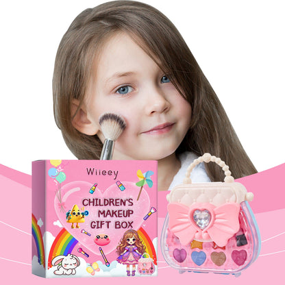 Kids Makeup Gift Box, Kids Play Fun Girl Makeup Lipstick Eyeshadow Makeup Set Gift Box