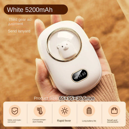 Mini Space Number Display Warm Hand Treasure 2-in-1 Warm Hand Treasure Charging