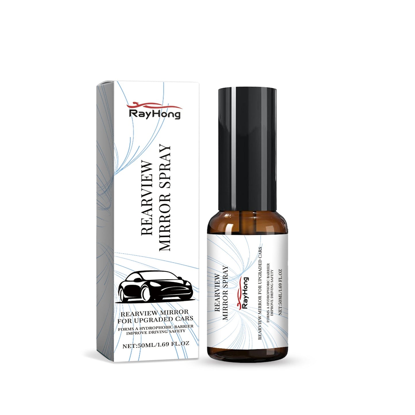 Car Window Rain Spray, Decontamination Descaling Water Stains Improve Vision Rearview Mirror Cleaning
