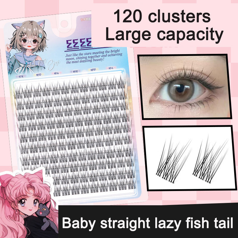 Sunflower Comics Pure Desire Eyelash Simulation Natural Thickening Large Segmented Trilogy False Eyelash Laziness