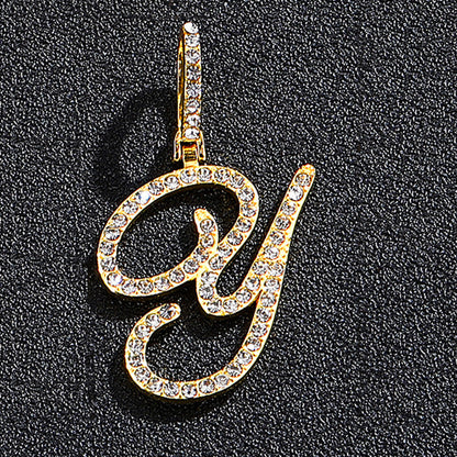 Hip hop accessories grass letter pendant melon seed buckle Cuban chain accessory