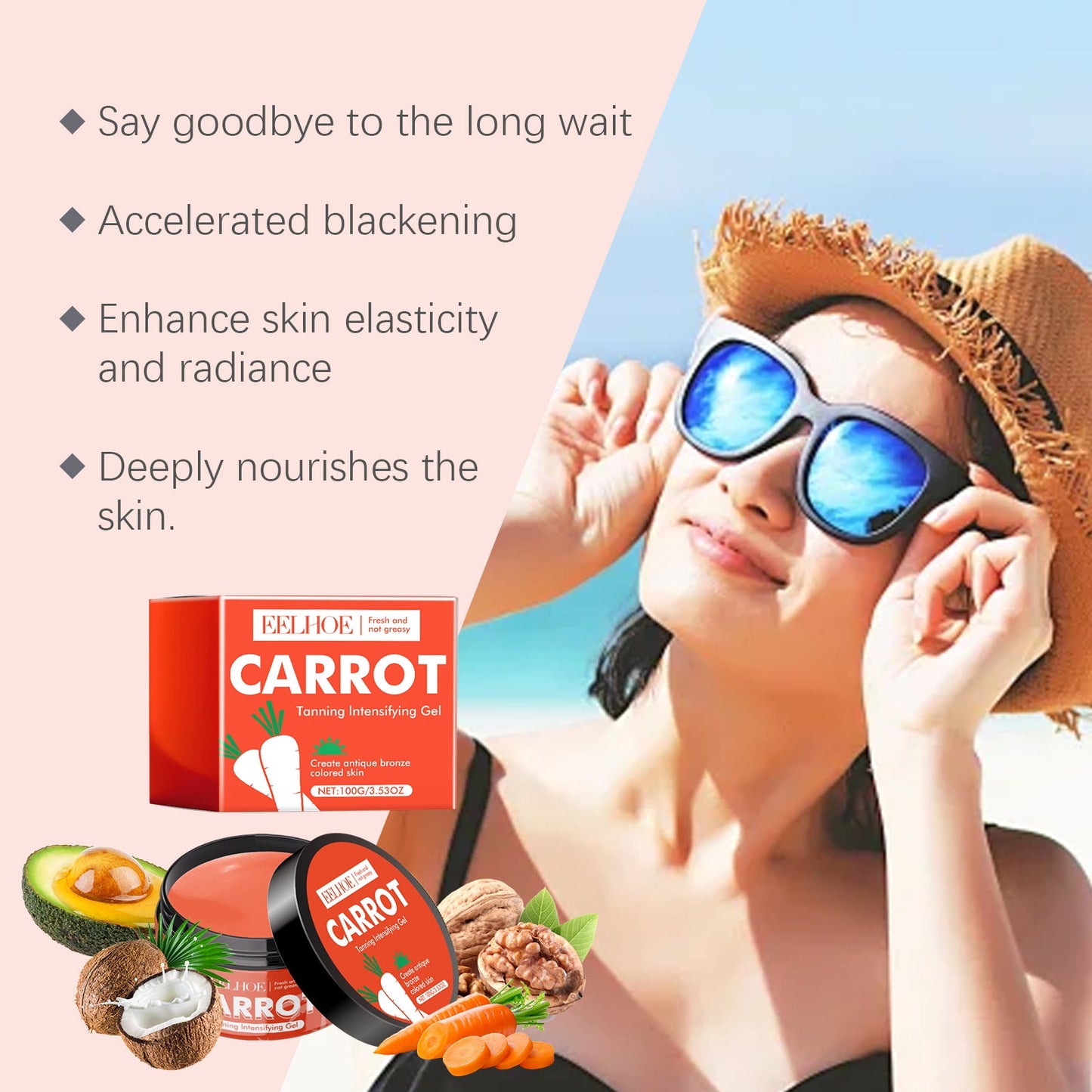 Carrot Black Gel Equalizes Skin Tone And Creates A Healthy Cream For Wheat Skin