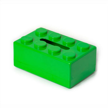 ABS Building Block Shaped Tissue Box Wall-mounted Creative Face Towel Box Organizer Perforation-free Removable
