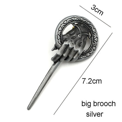 Game of Thrones Song of Ice and Fire Brooch Hand of the King Lapel Inspired Authentic Prop Pin Badge Brooches Movie Jewelry