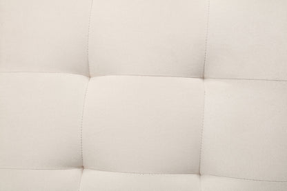 3 Fold Sofa Convertible Futon Couch sleeper sofabed Space saving loveseat Dark Gray & Light Gray & Beige