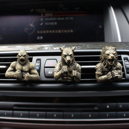 Resin Fighting Animal Set Car Fragrance Clip Decoration Creative Automotive Supplies Car Interior Decoration