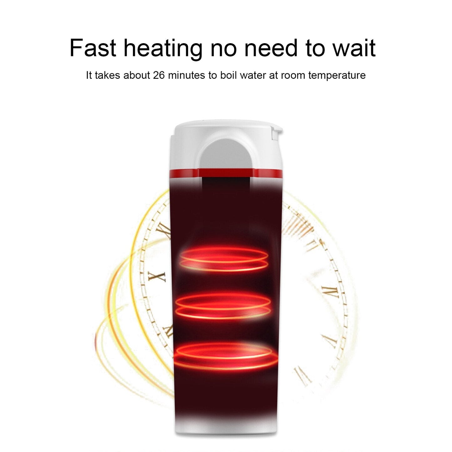 12V/24V 70W-100W Car Heating Cup 420ml Car Heated Smart Mug With Temperature Control Cigarette Lighter Car Kettle Water Heater