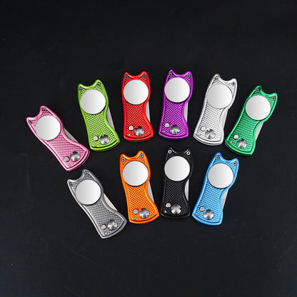 Golf Course Fork Folding Tools Metal Aluminum Handle Tools Gift Accessories Supplies