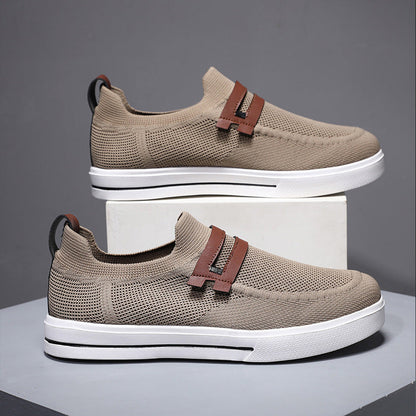 Soft elastic mesh shoes sports shoes lightweight business men's shoes