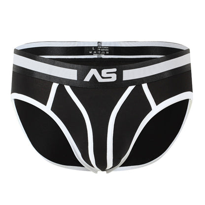 Men's Color Matching Low Waist Briefs