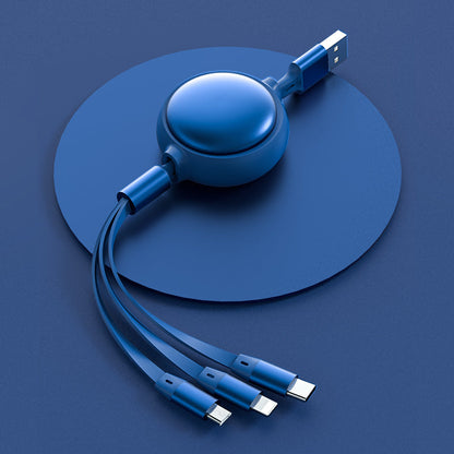 3 in 1 USB Cable Micro USB Type-C 2.4A Retractable