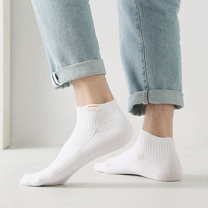 Solid Color Mens Cotton Socks