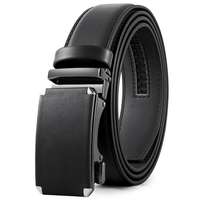 Men's Automatic Alloy Buckle Cowhide Belt