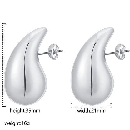 Women's Fashion Stainless Steel Droplet Earrings