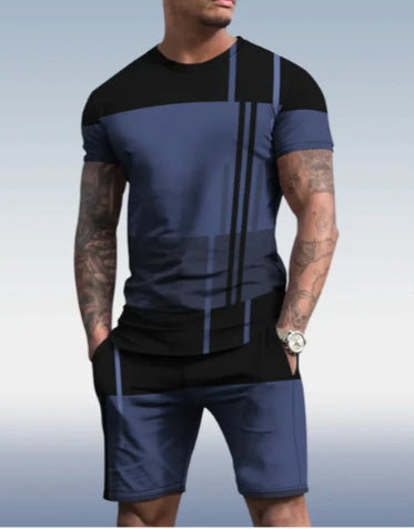 Short Sleeve PU Casual Multicolor Sportswear Suit