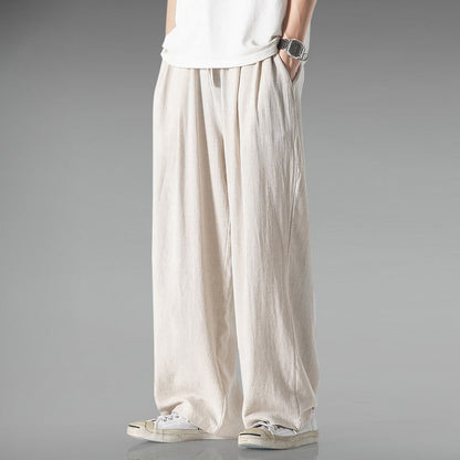 Plus Size Loose Wide Leg Cotton Linen Pants