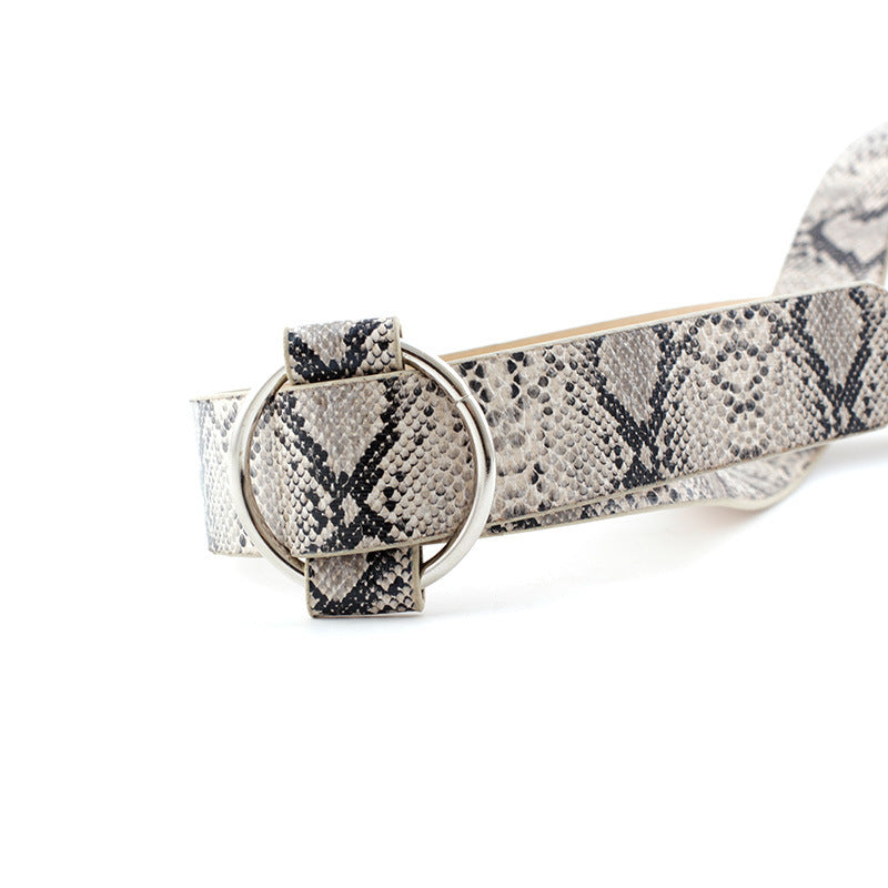 Women's Needle Free Round Buckle Belt