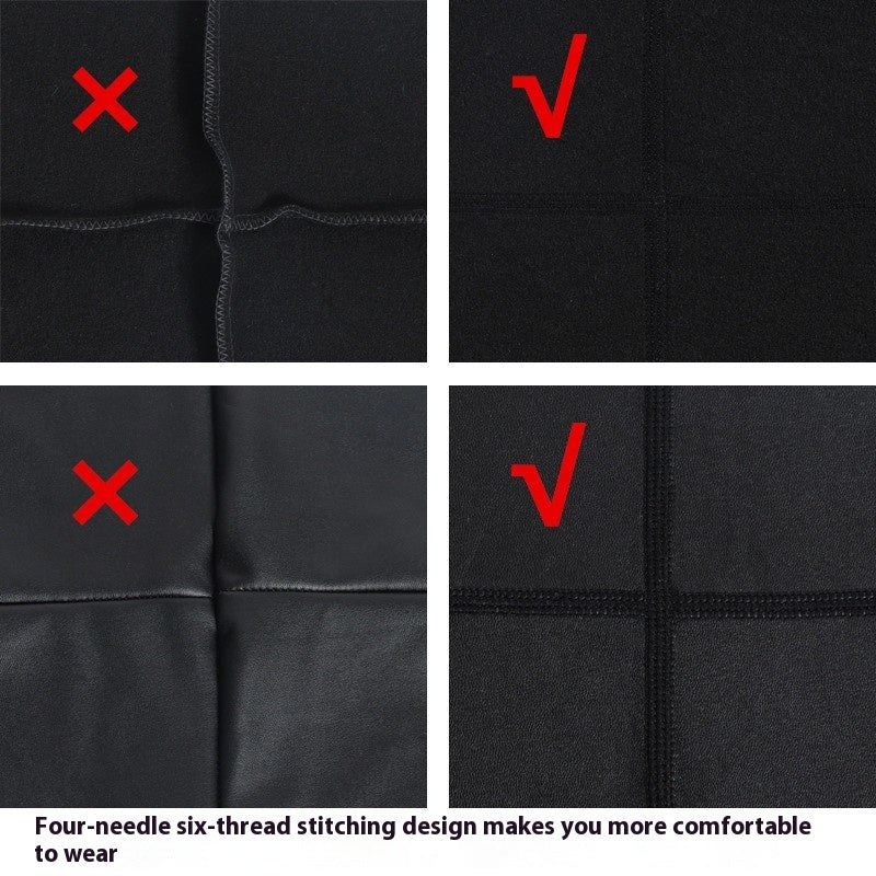 Seamless Butt-lift Mid Waist Fitness Leather Pants