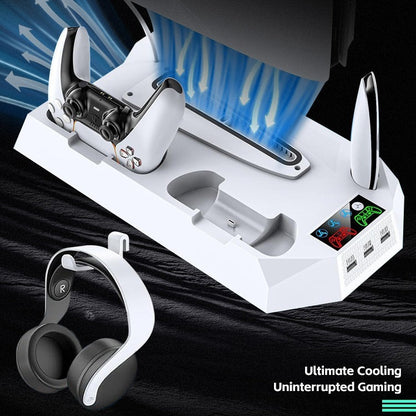 PS5 Slim/PS5 Cooling Stand Optical/Digital Universal Base Multi functional Charging Stand