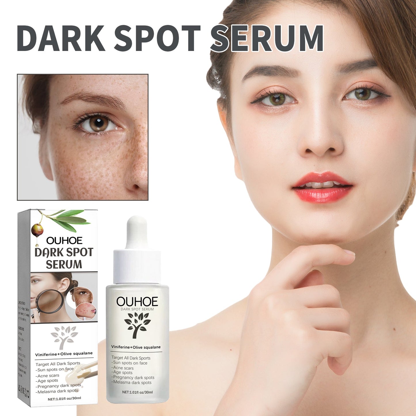 Dark Spot Serum, Fade Spot Moisturize Skin Repair Blain Mark Face Dull Shine Essence