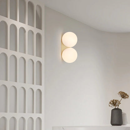 Bedroom Bedside Lamp Simple Glass Ball Wall Lamp