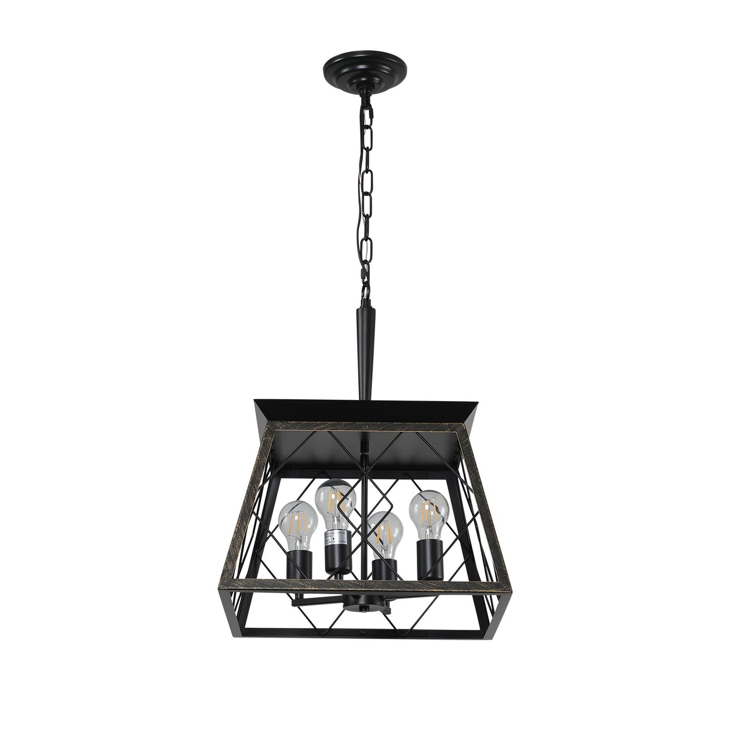 Farmhouse Chandelier  4-Light Vintage Antique Chandeliers Light Fixture For Kitchen Dining Room Living Room(No Bulbs)