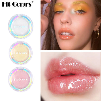 Fit Colors 3-Color Fresh Jelly Lip Mask Lip Mask Transparent Fine Flash Temperature-Controlled Discoloration Moisturizing Lip Jelly Lip Gloss