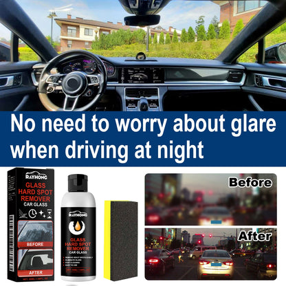 Glass Hard Spot Remover Car Glass, Glass Cleaning Decontamination Scratch Repair Polishing Cream