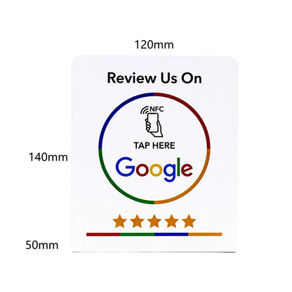 Google comment card NFC standing card NTAG213URL written into Apple Android phone touch NFC review card
