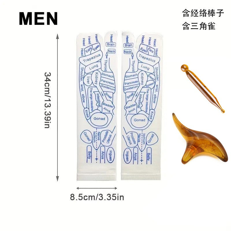 Reflexology Socks Women Foot Massage Meridian Acupoint Reflex Area Acupoint Socks And Foot Acupoint Illustration Socks for Foot