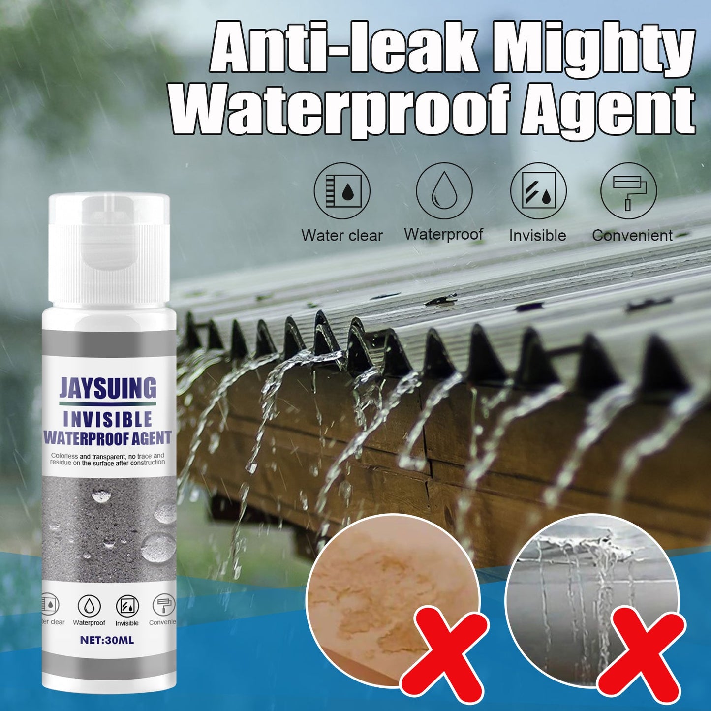 Waterproof And Leak Repair Material Self-Spraying External Wall Roof Leak-Blocking Waterproof Adhesive Paint