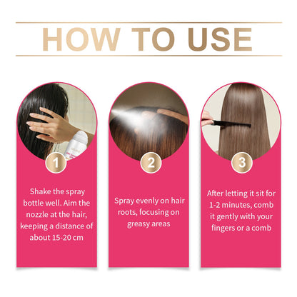 Dry Hair Spray Lazy Fluffy Hair Gel Refreshing Degreasing Hair Leave-In Styling Long Duration Dry Hair Spray