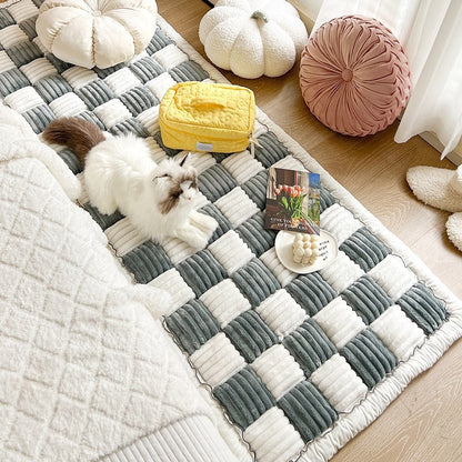 Autumn and winter plush bedside mat anti-skid chenille Mantou mat bedroom tatami sleeping carpet
