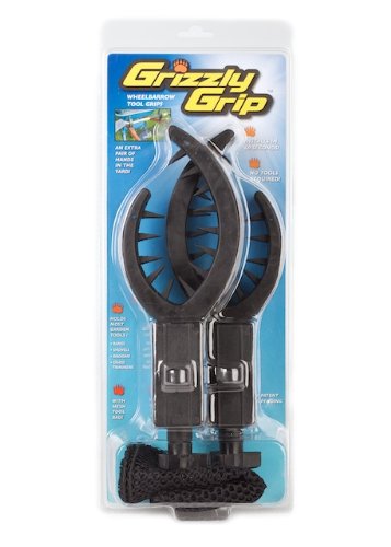 GrizzlyGrip Wheelbarrow Tool Holder with Mesh Bag Secures Tools Nylon