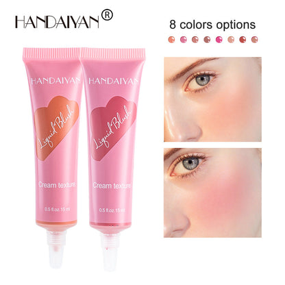 HANDAIYAN Tube Liquid Blush Moisturizing Contouring Brightening Natural Matte Nude Blush