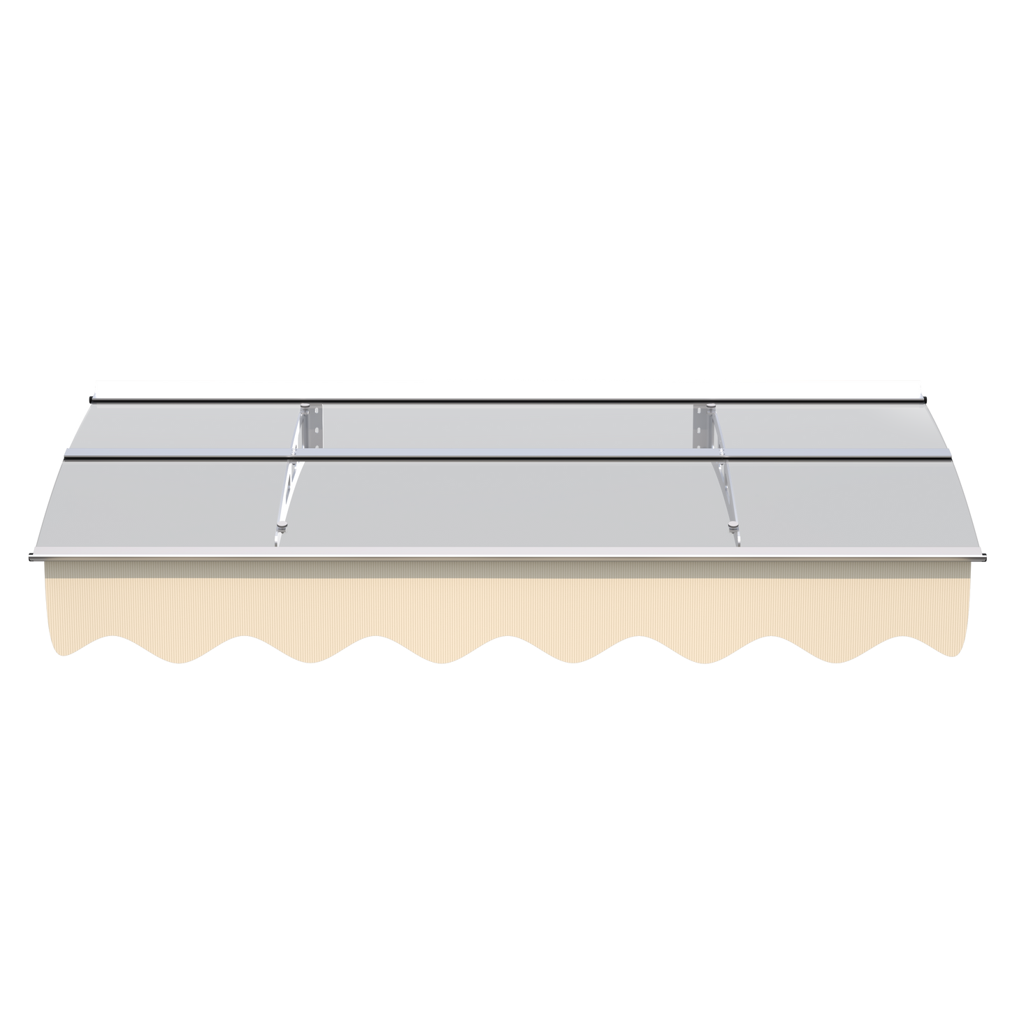 5934W Series Door Window Awning Canopy W59"xD34" Made of 0.137Inch /3.5mm Thick Virtually Crystal Solid Polycarbonate Sheet