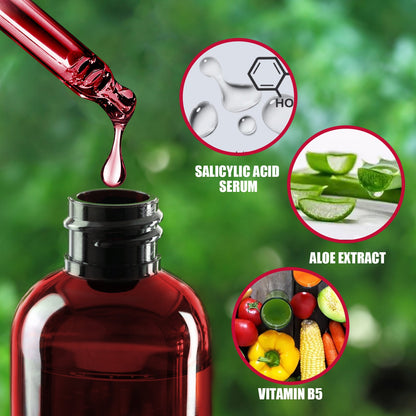 AHA30% + BHA 2% Fruit Acid Salicylic Acid Essence, Exfoliating Cleaning Blackheads Acne And Shrinking Pores Essence