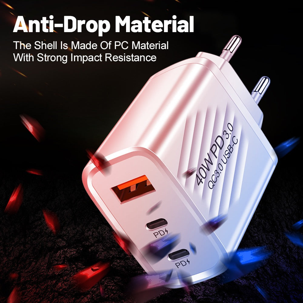 Dual PD+USB fast charging standard 40W TYPEC port