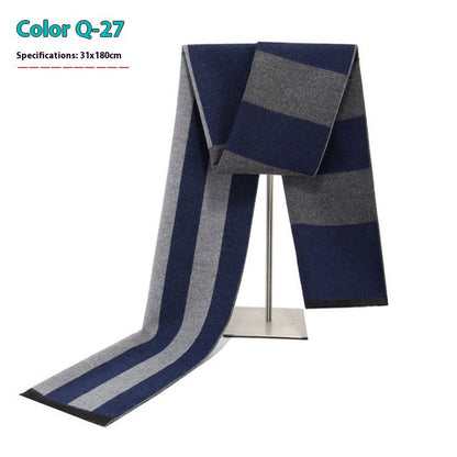 Men's Winter Warm Striped Business Scarf