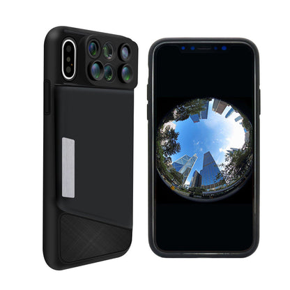 Camera Lens Phone Case for iPhone XR XS Max Fisheye Wide Angle Macro Lens Phone Cover Mobile Phone Lensese Case Full Coverage