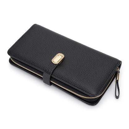 Large Capacity Zipper Handbag with Phone Holder