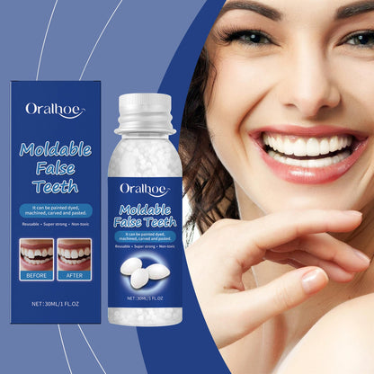 Solid Dental Glue, Temporary Dental Fillings For Modified Teeth And Dentures For Dentures