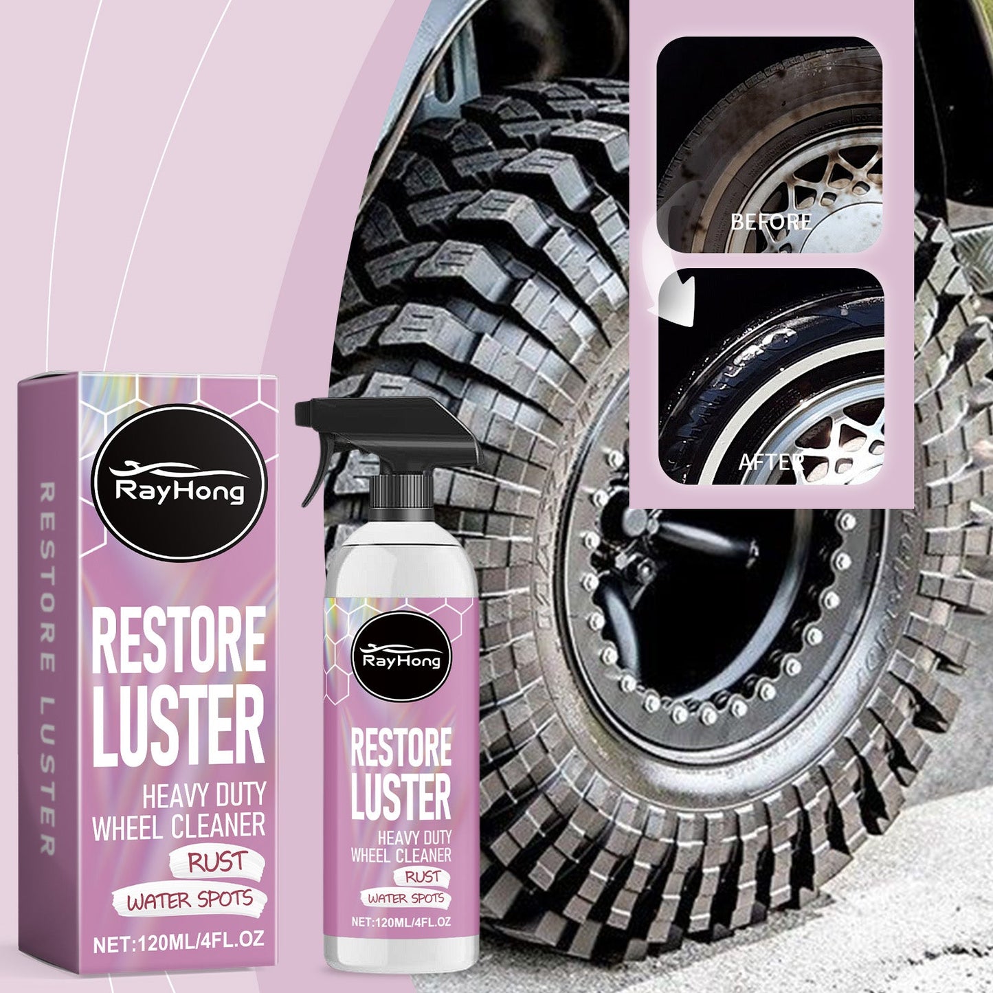 Heavy Duty Wheel Cleaner Heavy Duty Wheel Hub Cleaner For Stain Maintenance Refurbishment Cleaner