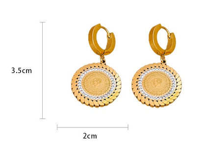 Retro Titanium Steel Diamond Ear Clip Earrings