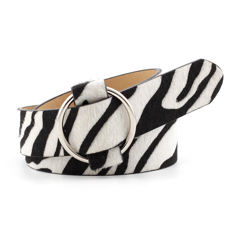Women's Needle Free Round Buckle Belt