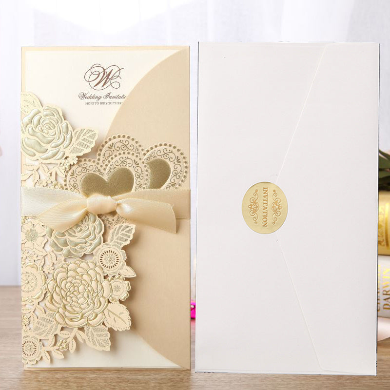 Chinese Style Ribbon Wedding Invitation